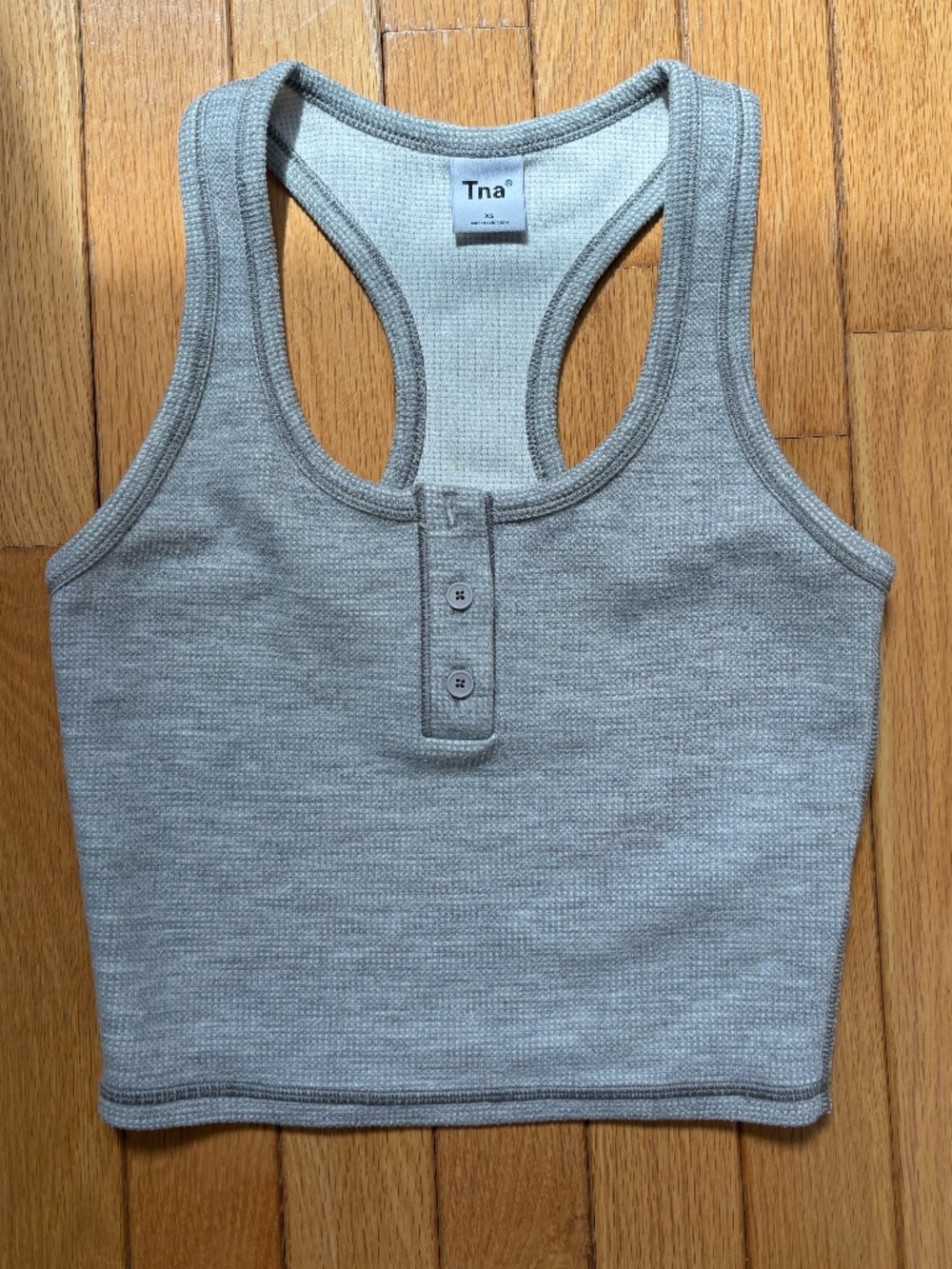 Aritzia Grey Waffle Tank